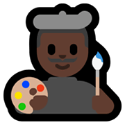👨🏿‍🎨 Emoji Künstler: dunkle Hautfarbe Microsoft Windows 11.