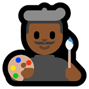 👨🏾‍🎨 Emoji Künstler: mitteldunkle Hautfarbe Microsoft Windows 11.