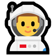 Émoji 👨‍🚀 Astronaute Homme sur Microsoft Windows 11.