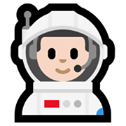 Emoji 👨🏻‍🚀 Astronauta Uomo: Carnagione Chiara su Microsoft Windows 11.