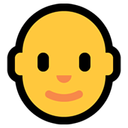 👨‍🦲 Emoji Hombre: Sin Pelo en Microsoft Windows 11.