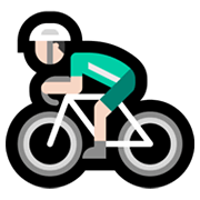 🚴🏻‍♂️ Emoji Homem Ciclista: Pele Clara na Microsoft Windows 11.