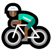 Emoji 🚴🏾‍♂️ Ciclista Uomo: Carnagione Abbastanza Scura su Microsoft Windows 11.