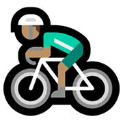 Emoji 🚴🏽‍♂️ Ciclista Uomo: Carnagione Olivastra su Microsoft Windows 11.