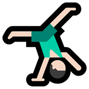 🤸🏻‍♂️ Emoji Hombre Haciendo Una Voltereta Lateral: Tono De Piel Claro en Microsoft Windows 11.