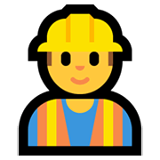 Emoji 👷‍♂️ Operaio Edile Uomo su Microsoft Windows 11.