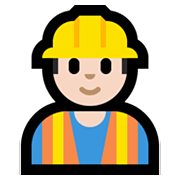 👷🏻‍♂️ Emoji Obrero Hombre: Tono De Piel Claro en Microsoft Windows 11.