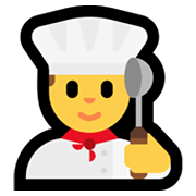 👨‍🍳 Emoji Cocinero en Microsoft Windows 11.