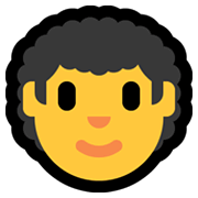 👨‍🦱 Emoji Mann: lockiges Haar Microsoft Windows 11.