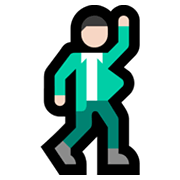 🕺🏻 Emoji tanzender Mann: helle Hautfarbe Microsoft Windows 11.