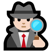 🕵🏻‍♂️ Emoji Detective Hombre: Tono De Piel Claro en Microsoft Windows 11.