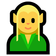 🧝‍♂️ Emoji Elfo Hombre en Microsoft Windows 11.