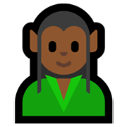 Emoji 🧝🏾‍♂️ Elfo Uomo: Carnagione Abbastanza Scura su Microsoft Windows 11.