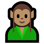 Emoji 🧝🏽‍♂️ Elfo Uomo: Carnagione Olivastra su Microsoft Windows 11.