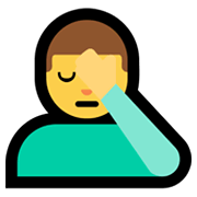 Emoji 🤦‍♂️ Uomo Esasperato su Microsoft Windows 11.