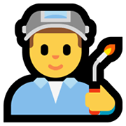 👨‍🏭 Emoji Fabrikarbeiter Microsoft Windows 11.