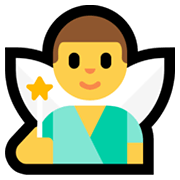 Emoji 🧚‍♂️ Folletto Alato su Microsoft Windows 11.