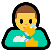 Emoji 👨‍🍼 Uomo Che Allatta su Microsoft Windows 11.