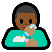 👨🏾‍🍼 Emoji Homem Alimentando Bebê: Pele Morena Escura na Microsoft Windows 11.