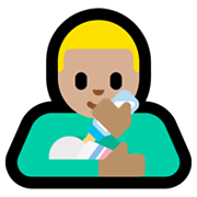👨🏼‍🍼 Emoji stillender Mann: mittelhelle Hautfarbe Microsoft Windows 11.