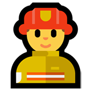 Emoji 👨‍🚒 Pompiere Uomo su Microsoft Windows 11.