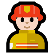 👨🏻‍🚒 Emoji Bombero: Tono De Piel Claro en Microsoft Windows 11.