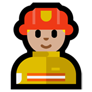 Émoji 👨🏼‍🚒 Pompier Homme : Peau Moyennement Claire sur Microsoft Windows 11.