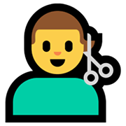 💇‍♂️ Emoji Mann beim Haareschneiden Microsoft Windows 11.