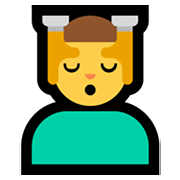 💆‍♂️ Emoji Mann, der eine Kopfmassage bekommt Microsoft Windows 11.