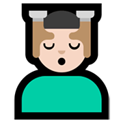 💆🏻‍♂️ Emoji Mann, der eine Kopfmassage bekommt: helle Hautfarbe Microsoft Windows 11.