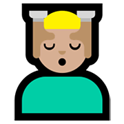 💆🏼‍♂️ Emoji Hombre Recibiendo Masaje: Tono De Piel Claro Medio en Microsoft Windows 11.