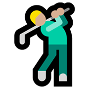🏌🏼‍♂️ Emoji Golfer: mittelhelle Hautfarbe Microsoft Windows 11.