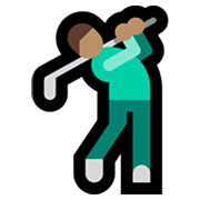 🏌🏽‍♂️ Emoji Hombre Jugando Al Golf: Tono De Piel Medio en Microsoft Windows 11.
