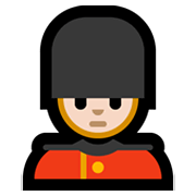Emoji 💂🏻‍♂️ Guardia Uomo: Carnagione Chiara su Microsoft Windows 11.
