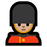 Emoji 💂🏼‍♂️ Guardia Uomo: Carnagione Abbastanza Chiara su Microsoft Windows 11.