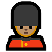 Emoji 💂🏽‍♂️ Guardia Uomo: Carnagione Olivastra su Microsoft Windows 11.