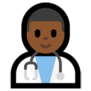👨🏾‍⚕️ Emoji Profesional Sanitario Hombre: Tono De Piel Oscuro Medio en Microsoft Windows 11.