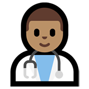 👨🏽‍⚕️ Emoji Arzt: mittlere Hautfarbe Microsoft Windows 11.