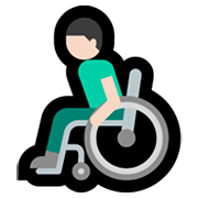 👨🏻‍🦽 Emoji Homem Em Cadeira De Rodas Manual: Pele Clara na Microsoft Windows 11.