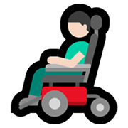 👨🏻‍🦼 Emoji Mann in elektrischem Rollstuhl: helle Hautfarbe Microsoft Windows 11.
