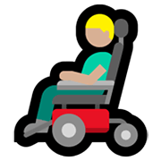 👨🏼‍🦼 Emoji Mann in elektrischem Rollstuhl: mittelhelle Hautfarbe Microsoft Windows 11.