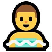 🧖‍♂️ Emoji Hombre En Una Sauna en Microsoft Windows 11.