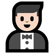 🤵🏻‍♂️ Emoji Homem de smoking: Pele Clara na Microsoft Windows 11.