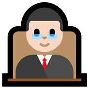 Emoji 👨🏻‍⚖️ Giudice Uomo: Carnagione Chiara su Microsoft Windows 11.