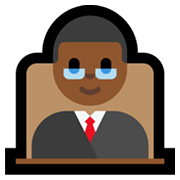 👨🏾‍⚖️ Emoji Juez: Tono De Piel Oscuro Medio en Microsoft Windows 11.