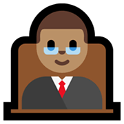 👨🏽‍⚖️ Emoji Juez: Tono De Piel Medio en Microsoft Windows 11.
