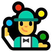 Emoji 🤹‍♂️ Giocoliere Uomo su Microsoft Windows 11.