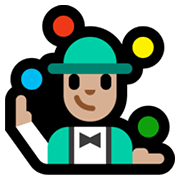 🤹🏼‍♂️ Emoji Jongleur: mittelhelle Hautfarbe Microsoft Windows 11.