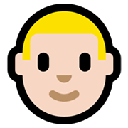 👱🏻‍♂️ Emoji Mann: helle Hautfarbe, blond Microsoft Windows 11.