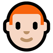 👨🏻‍🦰 Emoji Mann: helle Hautfarbe, rotes Haar Microsoft Windows 11.